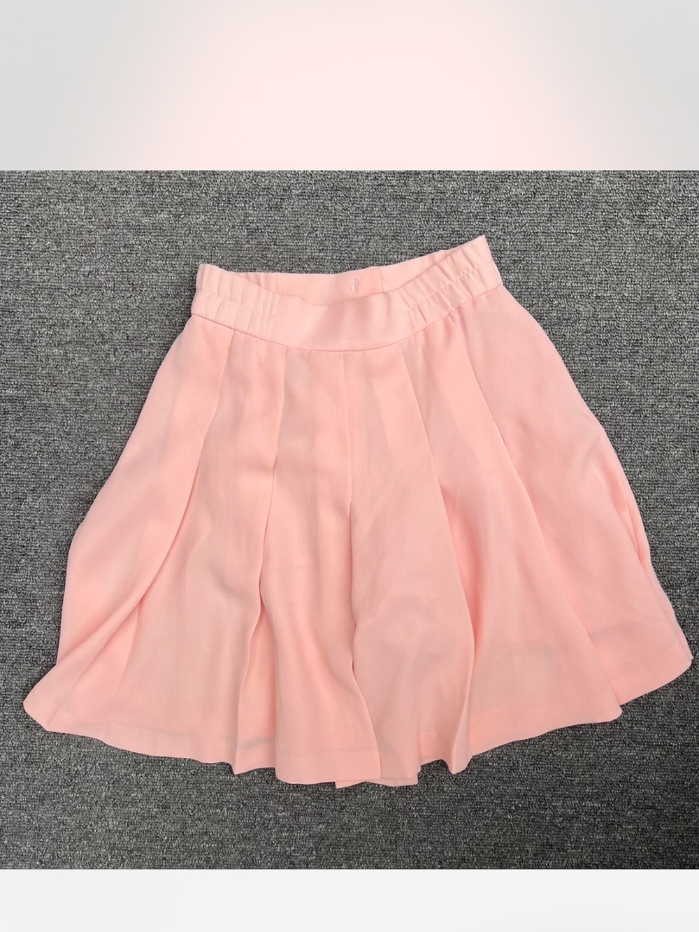 Vintage Pink Pleated A-Line Skort